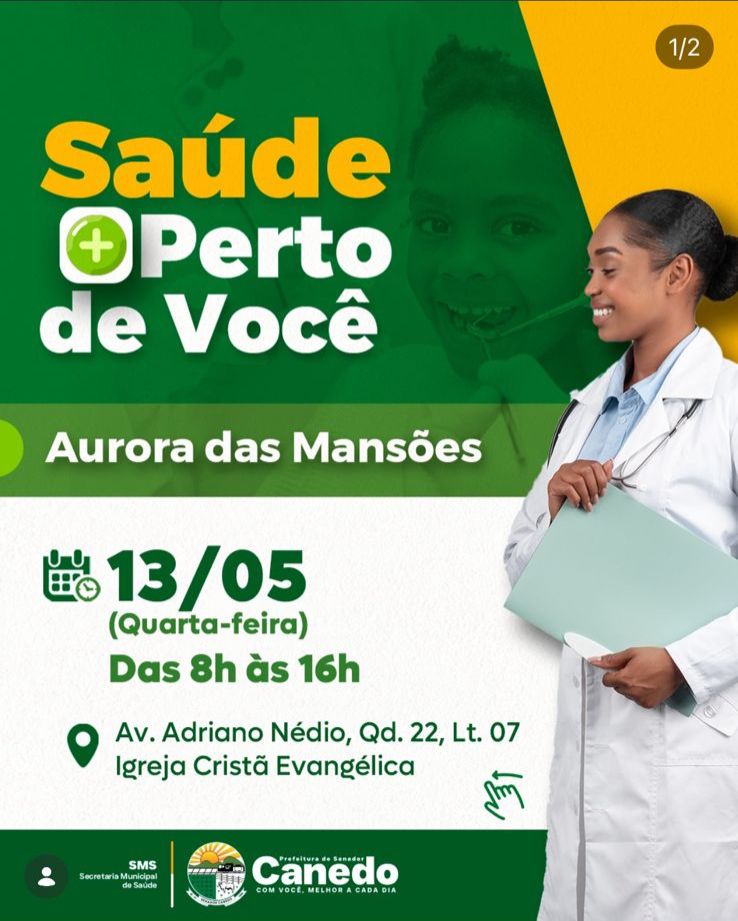 Saúde Perto de Você leva atendimentos ao Aurora das Mansões nesta quarta (13)