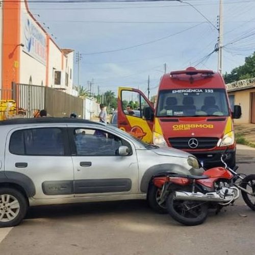 Motociclista fica ferido em acidente na Avenida Anápolis, em Senador Canedo