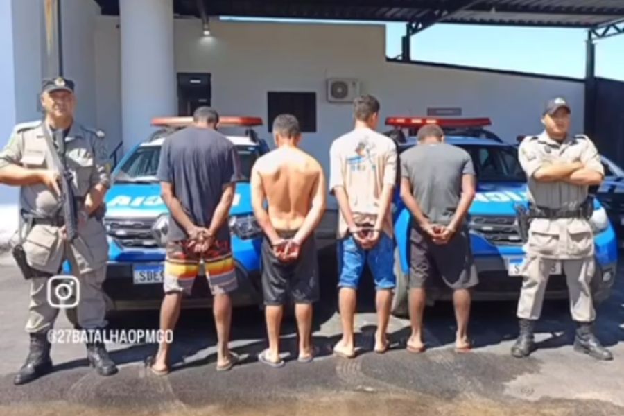 Polícia prende quatro suspeitos de homicídio após crime brutal em Distribuidora de Bebidas na GO-010