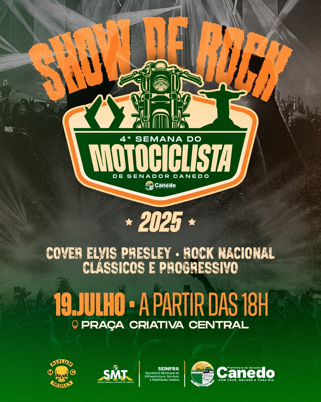 Doação de sangue e de alimentos marcam evento de abertura da 4ª Semana do Motociclista em Senador Canedo