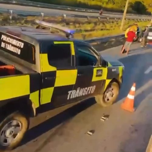Acidente envolvendo moto e carros é registrado na GO-403, em Senador Canedo
